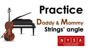 Practice Daddy & Mommy String angles with Early Suzuki Book 1 pieces