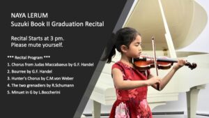 Naya Lerum Suzuki Book II Graduation Recital