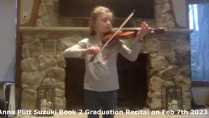 Anna Plitt’s Suzuki Book 2 Graduation Recital