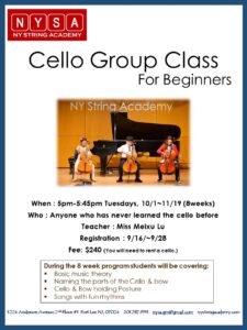 Cello Group Class For Beginners
