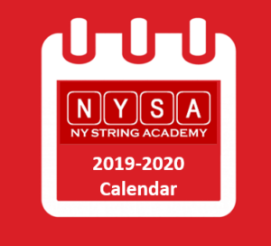 NY String Academy 2019-2020 Calendar