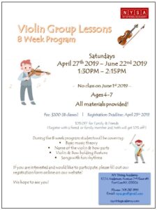 Violin Group Lessons 8 Week Program