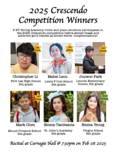2025 Crescendo Competition Winners