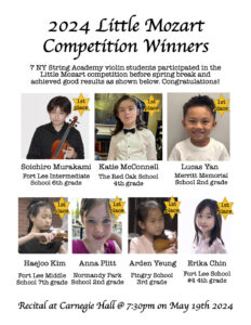 2024 Little Mozart Competition Winners